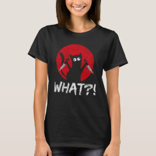Camiseta Qual Meme de Gatinho Preto Assassino