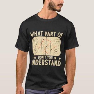 Camiseta Qual Parte do Hóquei Você Não Entende Jogador de H