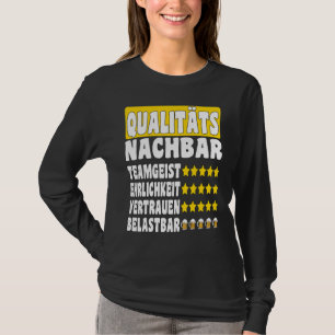Camiseta Qualidade espírito de equipe de vizinho confiança