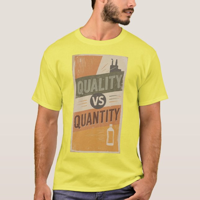 CAMISETA QUALIDADE VERSUS QUANTIDADE (Frente)