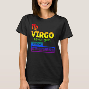 Camiseta Qualidades Coloridas do Virgo Zodiac