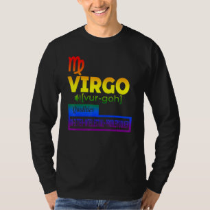 Camiseta Qualidades Coloridas do Virgo Zodiac