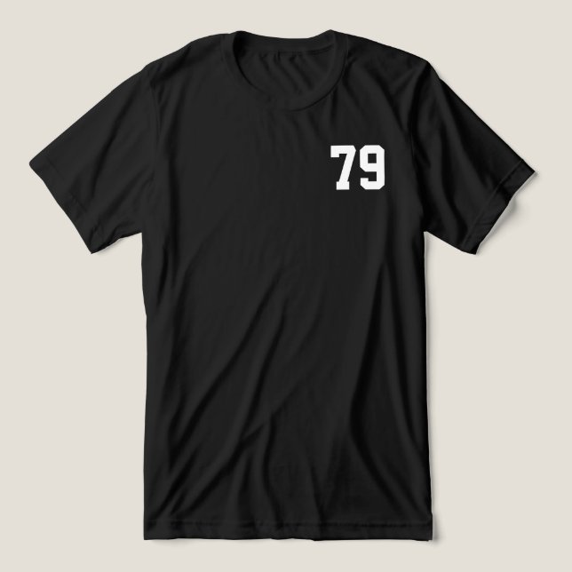 Camiseta Qualquer ano - Nascer personalizado no ano de 1979 (Design frontal)