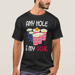 Camiseta Qualquer Buraco é a minha cerveja de objetivo Pong