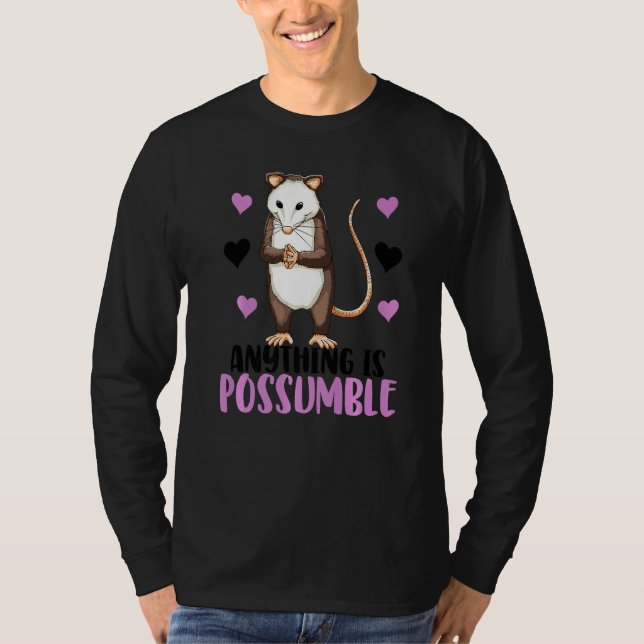 Camiseta Qualquer Coisa é Possível  Mulheres Possum Pequeno (Frente)