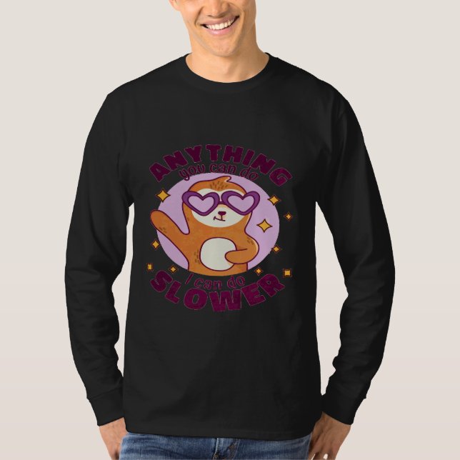 Camiseta Qualquer Coisa Mais Lenta, Lã (Frente)