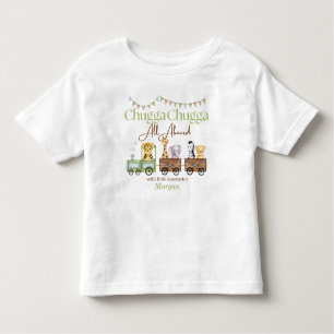 Camiseta Qualquer Comboio De Animais Cute Chugga