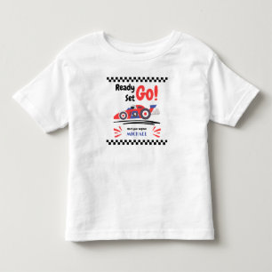 Camiseta Qualquer Idade Aniversário Pronto Vai Carro de Cor