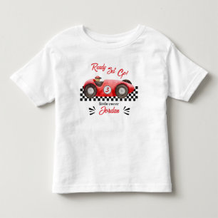 Camiseta Qualquer Idade Carro de Corrida Vermelho de Aniver