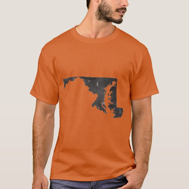 Camiseta Qualquer Impressão de Wall Art de Maryland ou de e (Frente)