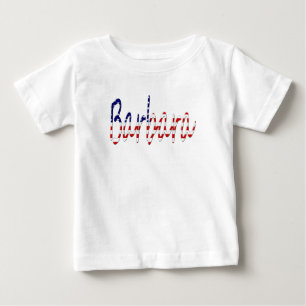 Camiseta Qualquer nome sobreposto à bandeira dos EUA Baby