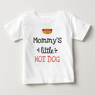 Camiseta [Qualquer texto] Pequeno cachorro quente Bonito be
