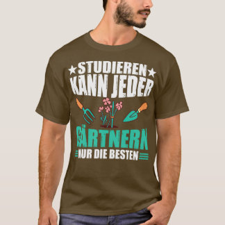 Camiseta qualquer um pode estudar jardinagem apenas o melho