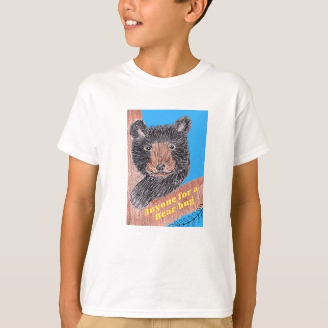 Camiseta Qualquer um por um abraço de urso (Frente)