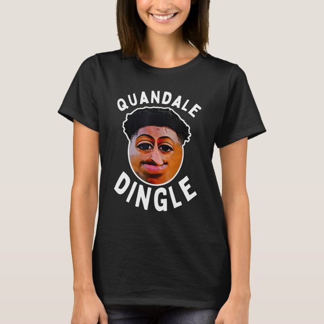 Camiseta Quandale Dingle Goofy Ahh Meme eu estou empurrando (Frente)