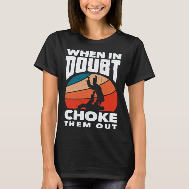 Camiseta Quando a Dúvida os Abafa Karate Jiu Jitsu  1 (Frente)