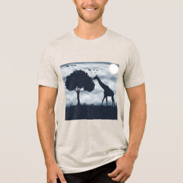 Camiseta Quando a Lua sussurra para a Girafa