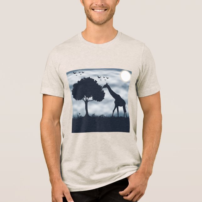 Camiseta Quando a Lua sussurra para a Girafa (Frente)