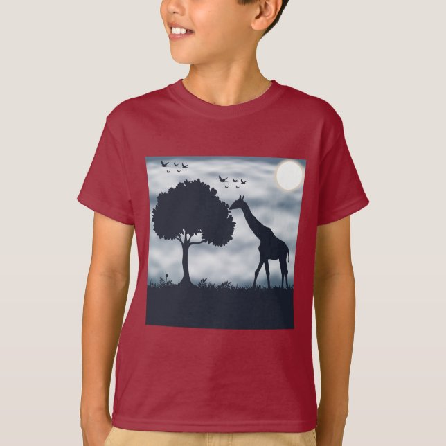 Camiseta Quando a Lua sussurra para a Girafa (Frente)