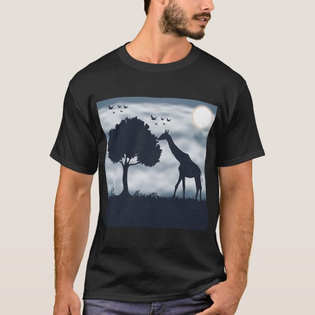 Camiseta Quando a Lua sussurra para a Girafa (Frente)