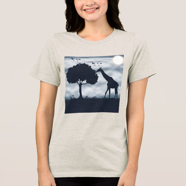 Camiseta Quando a Lua sussurra para a Girafa (Frente)