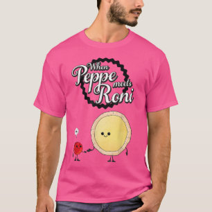 Camiseta Quando a Peppe encontra Roni Funny Pepperoni Pizza