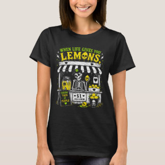 Camiseta Quando a Vida Dá Limões Jogue neles Esqueleto