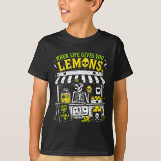 Camiseta Quando a Vida Dá Limões Jogue neles Esqueleto