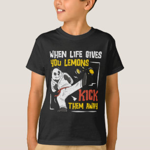 Camiseta Quando a Vida Lhe Dá Limões Chute-os Longe Um Shot