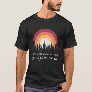 Camiseta Quando a vida me derruba Jesus me pega Christi