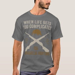 Camiseta Quando A Vida Se Complicar Vai Armadillo Caçando F