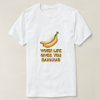 Camiseta quando a vida te dá bananas fazem pão de banana