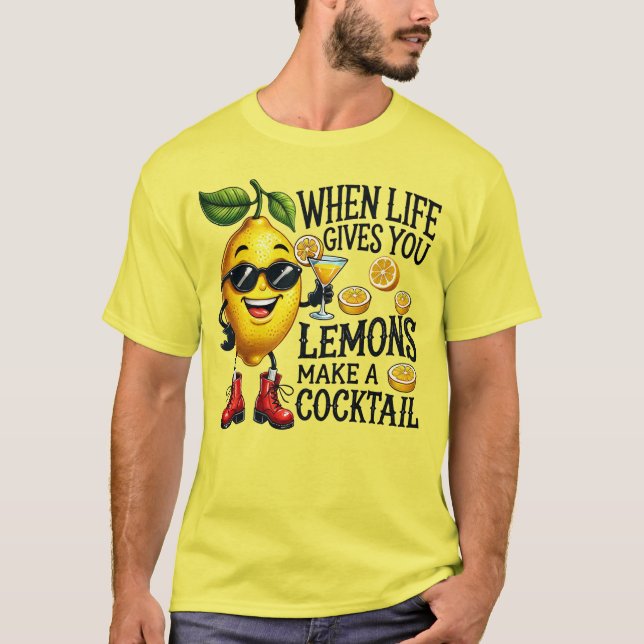 Camiseta Quando A Vida Te Dá Limões Fazem Um Cocktail (Frente)