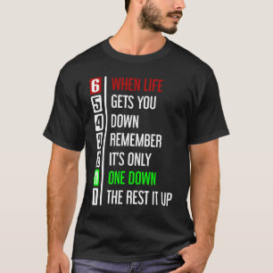 Camiseta Quando a vida te derruba o humor do motociclista