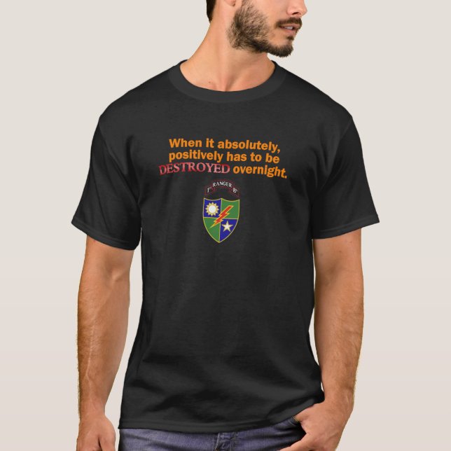 Camiseta Quando absolutamente, positivamente tem que ser DE (Frente)