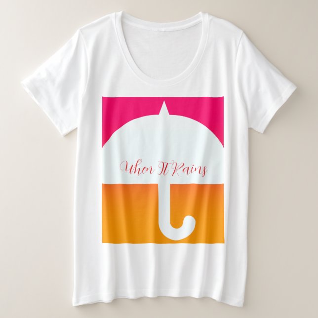 Camiseta Quando chove guarda-chuva (Frente do Design)