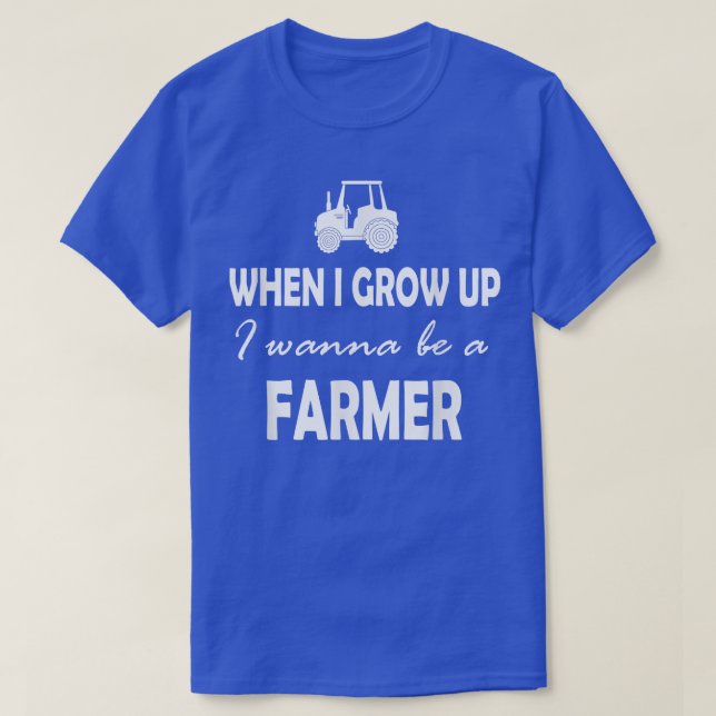 Camiseta Quando crescer, quero ser agricultor (Frente do Design)