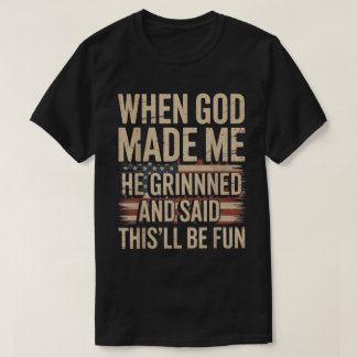 Camiseta Quando Deus Me Fez Ele Sorriu e Disse Dito Diverti