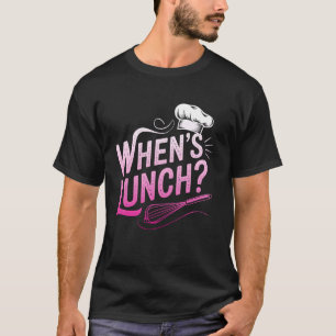 Camiseta Quando é o Almoço Cozinha Engraçada Senhora do Alm