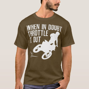 Camiseta Quando, em dúvida, empurra-o para fora da biciclet