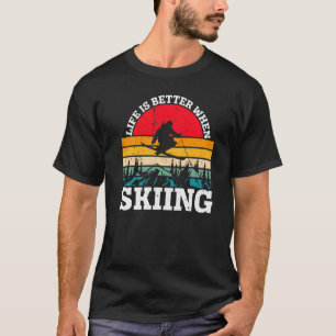 Camiseta Quando Esquiar O Equipamento De Esqui Retroativo P
