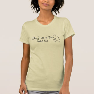 Camiseta Quando estou com o meu gato, está em casa