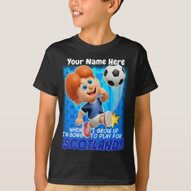 Camiseta Quando eu crescer, vou jogar pela ESCOCIA! (Frente)