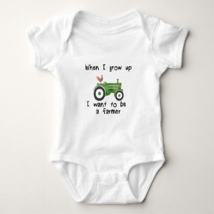Camiseta Quando eu cresço acima, eu quero ser um fazendeir