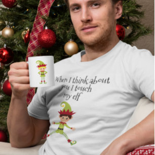 Camiseta Quando eu penso em você eu toco meu homem elfo