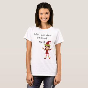 Camiseta Quando eu penso em você eu toco minha Mulher Elfa