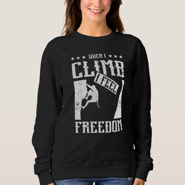 Camiseta Quando eu pratico escalada em rocha eu sinto liber (Frente)