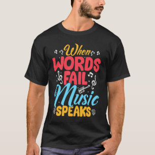 Camiseta Quando Faltam Palavras Música Fala Música Escola d