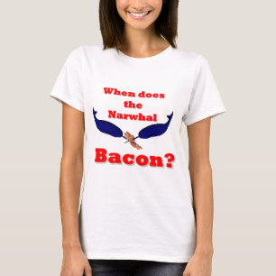 Camiseta Quando faz o bacon de Narwhal?