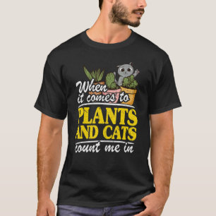 Camiseta Quando o assunto é plantas e gatos, conte comigo  
